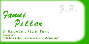 fanni piller business card